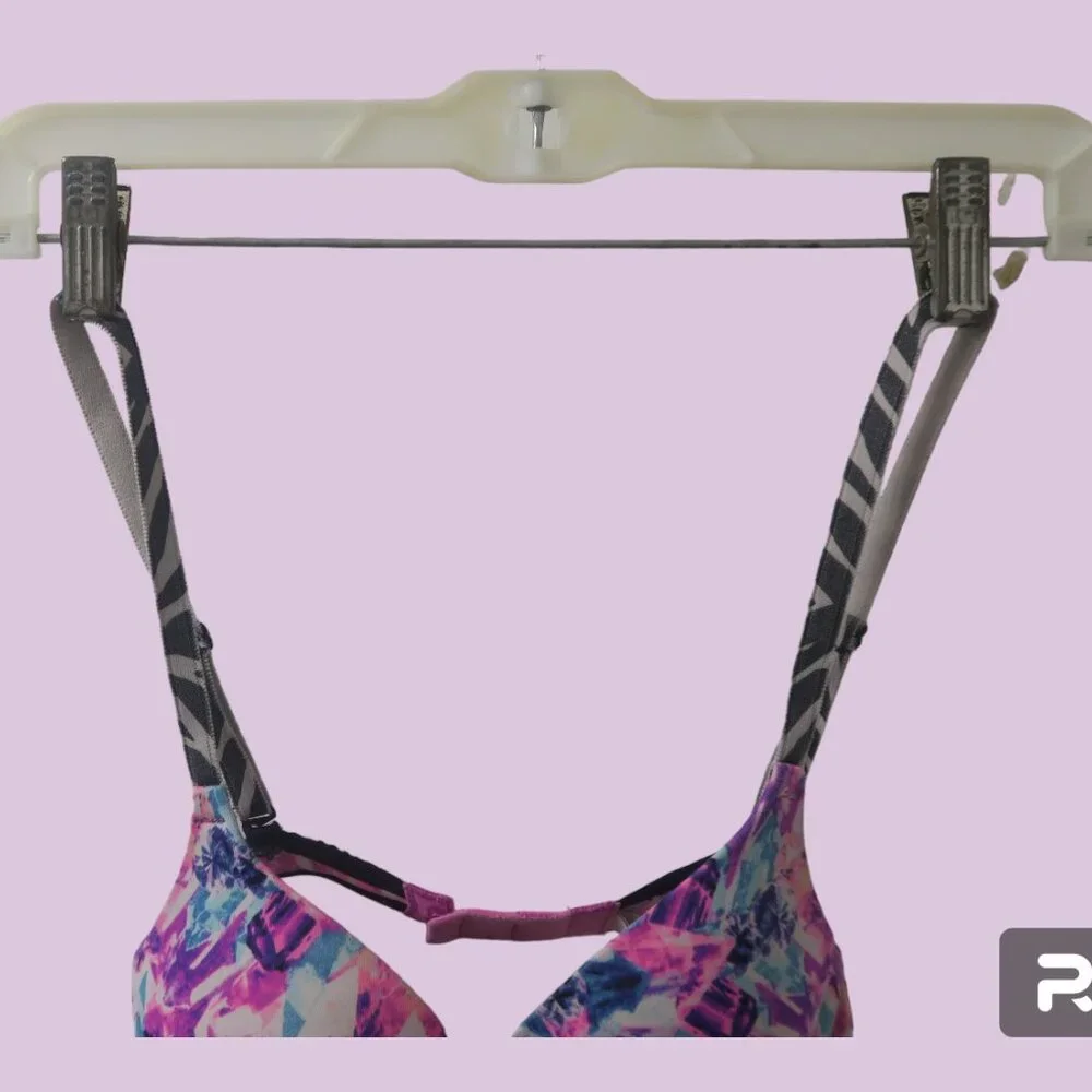 PINK Victoria's Secret wear everywhere push-up bra in pink and multi-colored 32B